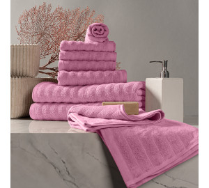 Полотенце Торлей цвет: розовый (30х50 см - 4 шт,50х80 см - 2 шт,70х130 см - 2 шт)