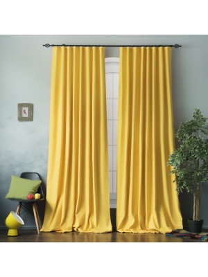 Классические шторы Билли цвет: желтый (170х270 см - 2 шт)