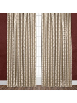 Классические шторы Феличе цвет: коричневый (200х270 см - 1 шт)