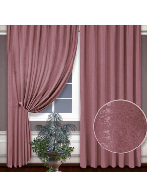 Классические шторы Paulene цвет: брусничный (150х240 см - 2 шт)