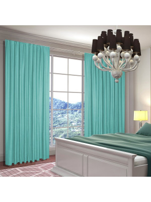 Классические шторы Roberta цвет: бирюзовый (150х240 см - 2 шт)