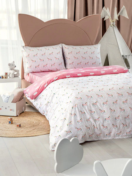 Детское постельное белье Лошадки (простыня на резинке)