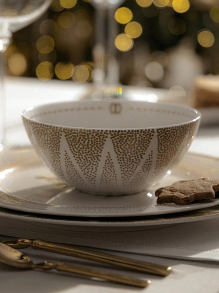 Тарелка новогодняя салатная Селестия (16 см)