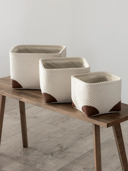 Набор корзин Ивор (28х28х20 см, 24х24х18 см, 20х20х16 см)