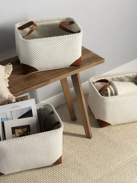 Набор корзин Лейф (38х26х22 см, 34х23х20 см, 30х20х18 см)