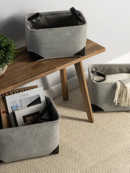 Набор корзин Лейф (38х26х22 см, 34х23х20 см, 30х20х18 см)