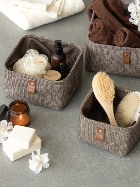 Набор корзин Йоран (25х25х12 см, 20х20х11 см, 16х16х10 см)