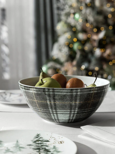 Тарелка салатная новогодняя Сноуви (25 см)