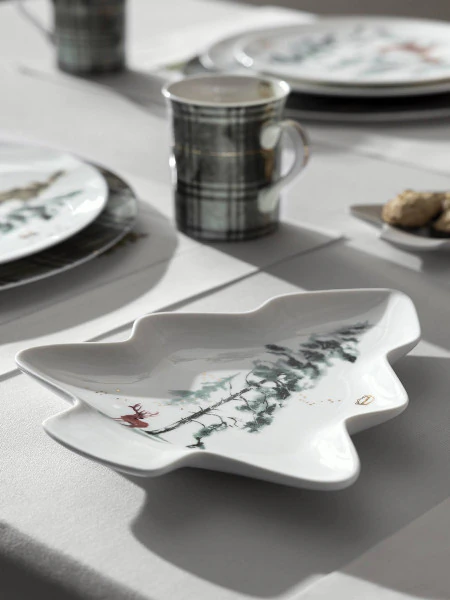 Блюдо новогоднее для сервировки Сноуви (23 см)