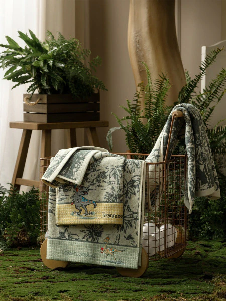 Набор из 2 детских полотенец Динно (50х75 см,70х130 см)