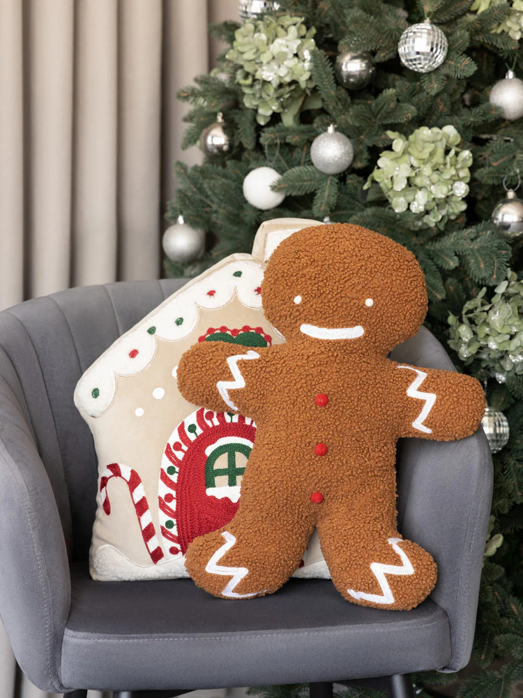 Декоративная подушка новогодняя Печенька (30х43 (1 шт))