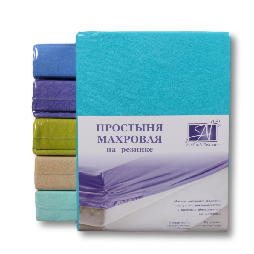 Простыня на резинке Bridgette цвет: лагуна