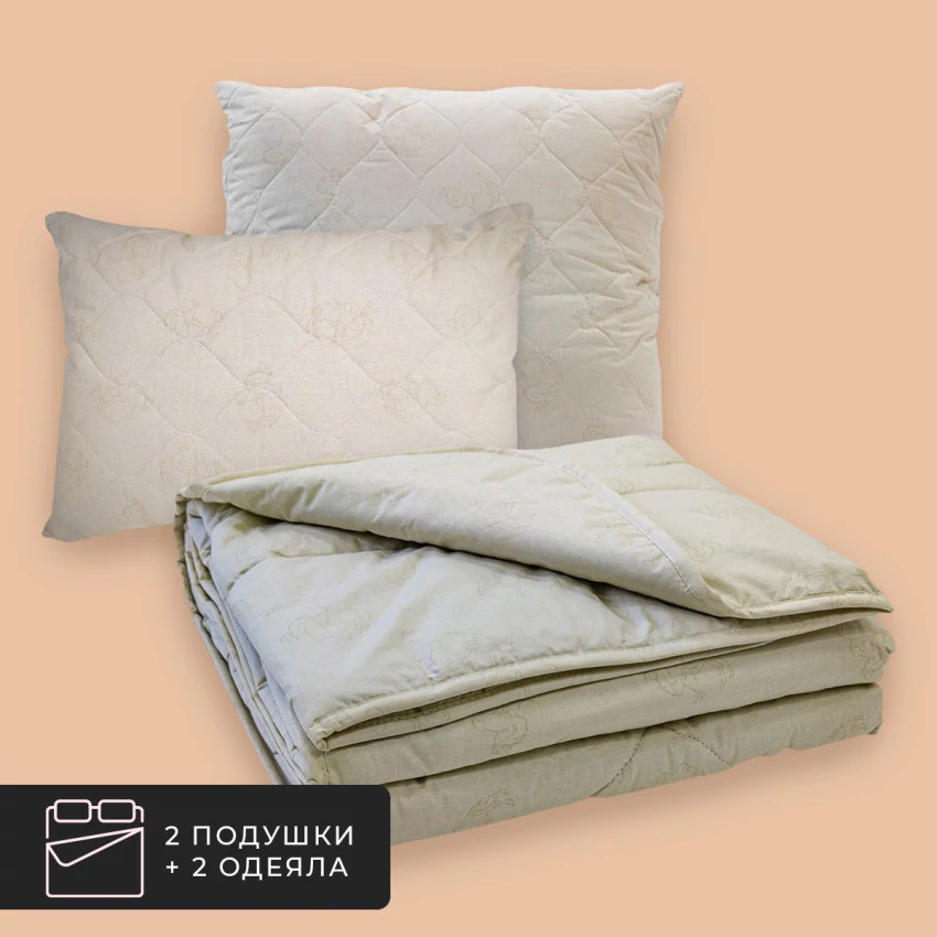 Набор 2 одеяла + 2 подушки Калахари (175х200-2 шт, 70х70-2 шт)