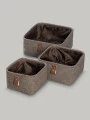 Фото Набор корзин Йоран (25х25х12 см, 20х20х11 см, 16х16х10 см)