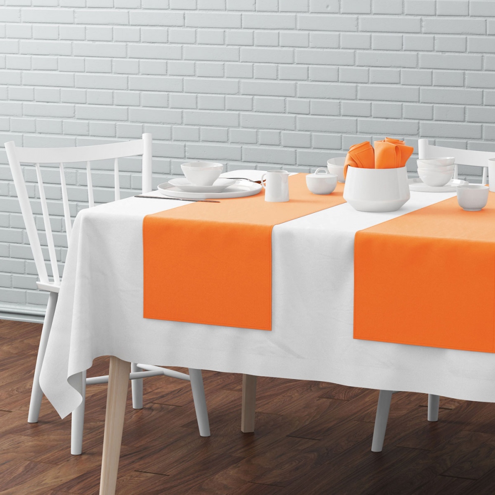 Дорожка на стол Billi Цвет: Оранжевый (40х150 см - 4 шт), размер 40х150 см - 4 шт pas575664 Дорожка на стол Billi Цвет: Оранжевый (40х150 см - 4 шт) - фото 1