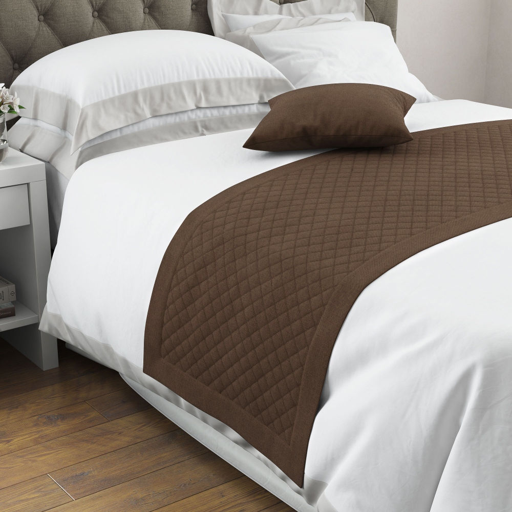 Дорожка на кровать Ibitsa Цвет: Шоколадный (70х230 см), размер Без наволочек pas573376 Дорожка на кровать Ibitsa Цвет: Шоколадный (70х230 см) - фото 1