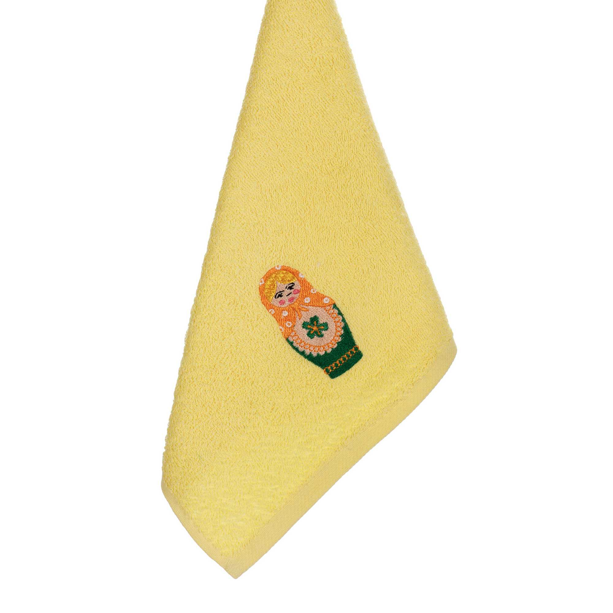 Кухонное полотенце Матрешка цвет: желтый (30х50 см), размер 30х50 см daf933316 Кухонное полотенце Матрешка цвет: желтый (30х50 см) - фото 1