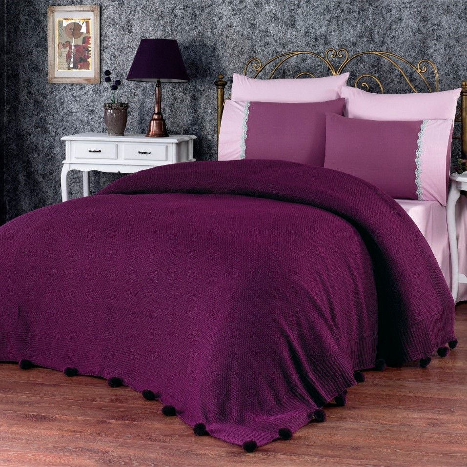 Постельное белье Lally цвет: фиолетовый (евро макси) DO'n'CO