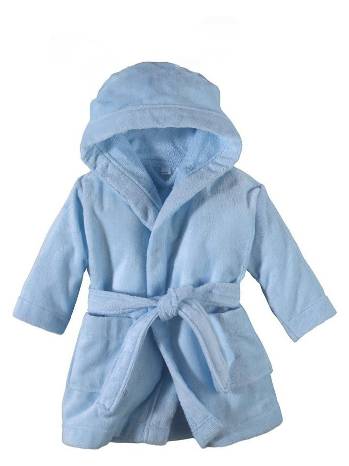 Детский банный халат Zaccai Цвет: Голубой (1 год), размер 1 год etx714046 Детский банный халат Zaccai Цвет: Голубой (1 год) - фото 1