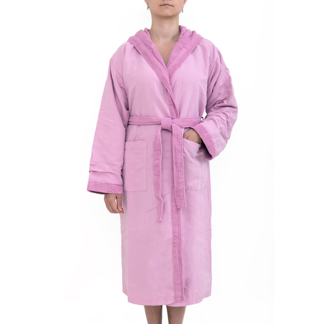Банный халат Senses цвет: сиреневый (XL)