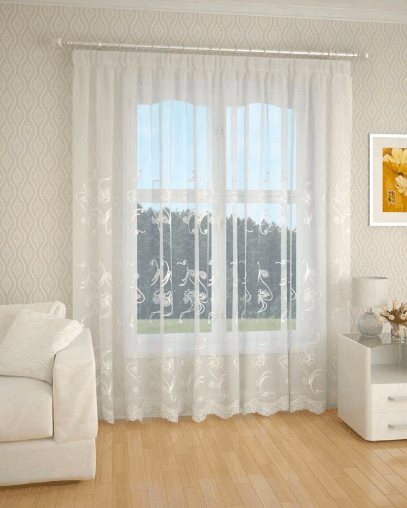 Классические шторы Anabella Цвет: Белый ado171031 - фото 1