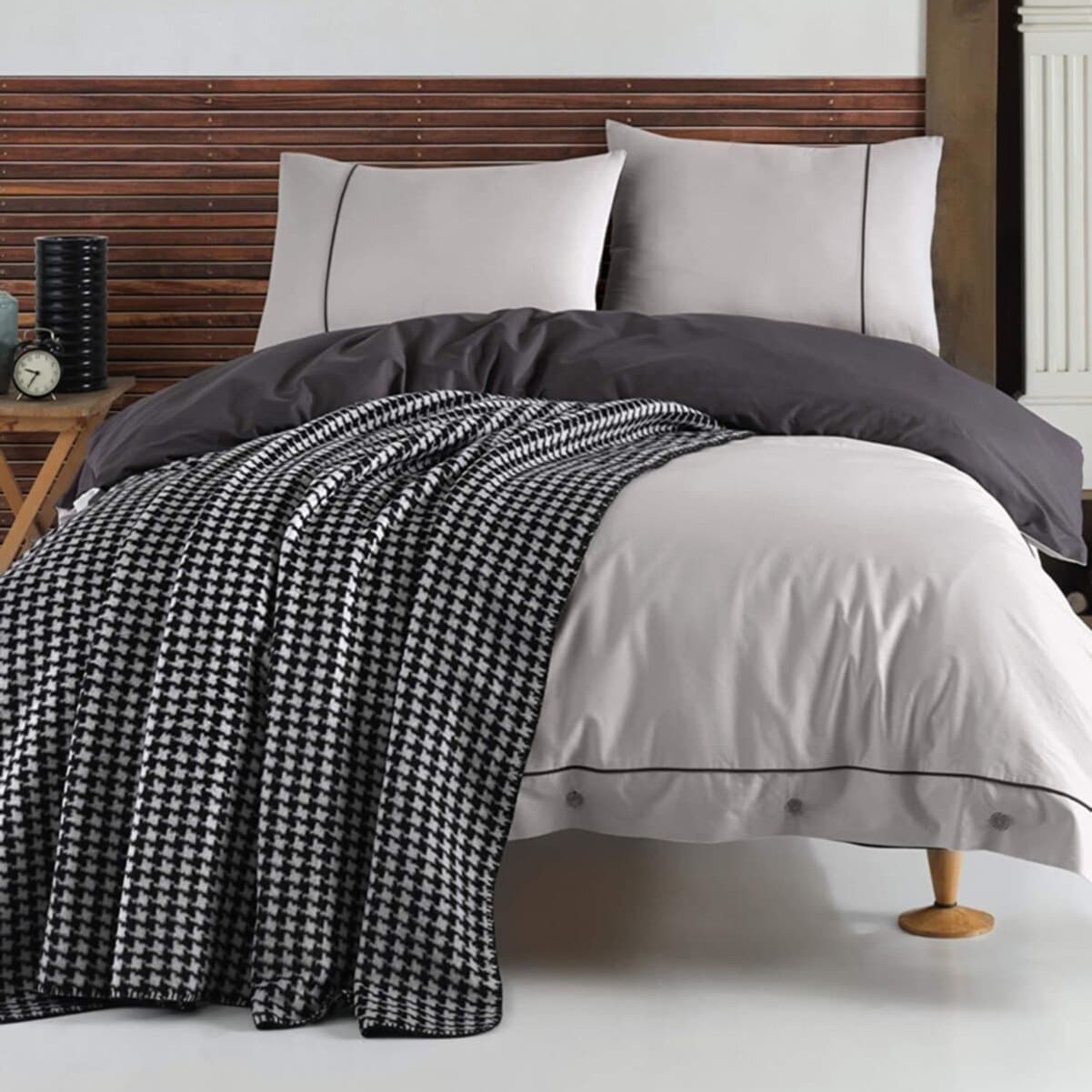 Постельное белье с одеялом-покрывалом Stylish цвет: серый (king size (евро макси))
