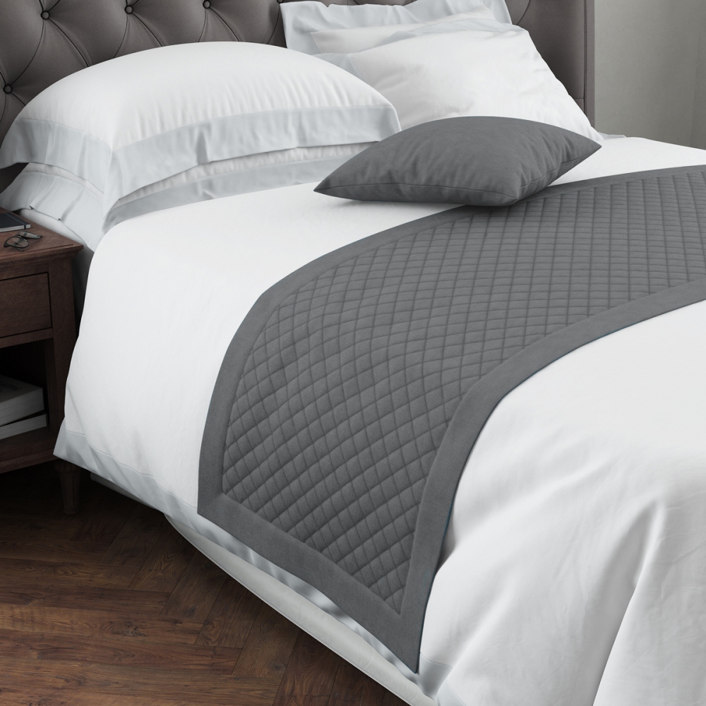 Дорожка на кровать Kaspian Цвет: Серый (70х230 см), размер Без наволочек