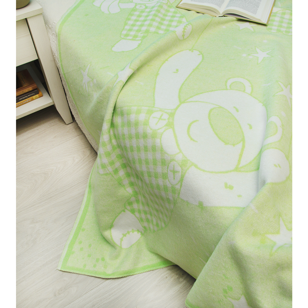 Детское одеяло Mishka Цвет: Салатовый (100х140 см), размер 100х140 см