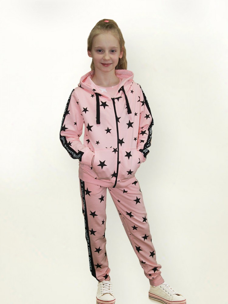 Детские брюки Звезды Цвет: Светло-Розовый (11 лет), размер 11 лет