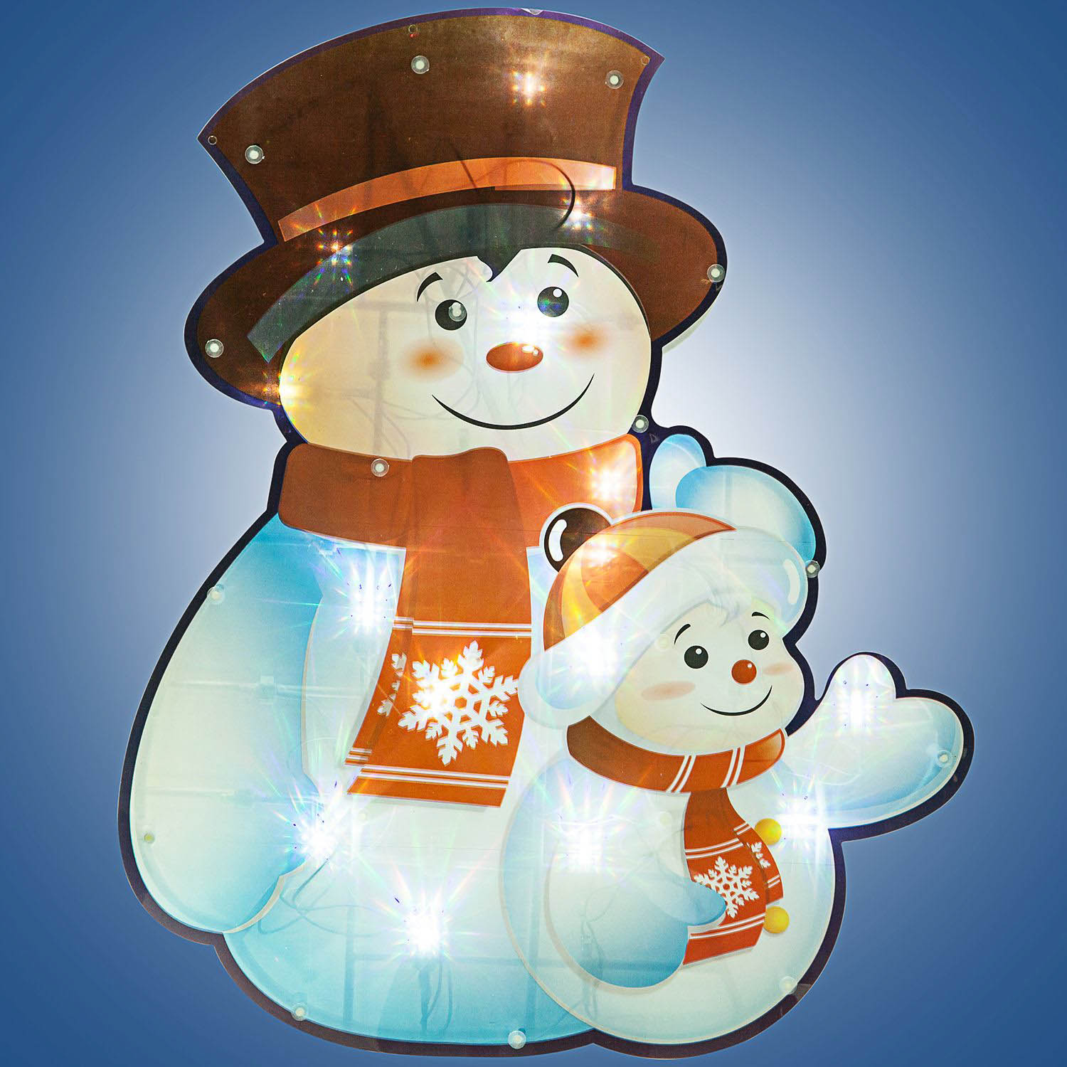

{} Световая фигура Снеговички (37х45 см)