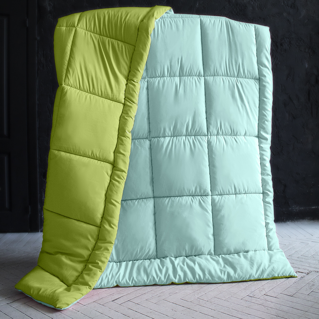 Одеяло MultiColor Цвет: Нежно-Голубой/Лайм (175х205 см), размер 175х205 см pva320042 Одеяло MultiColor Цвет: Нежно-Голубой/Лайм (175х205 см) - фото 1