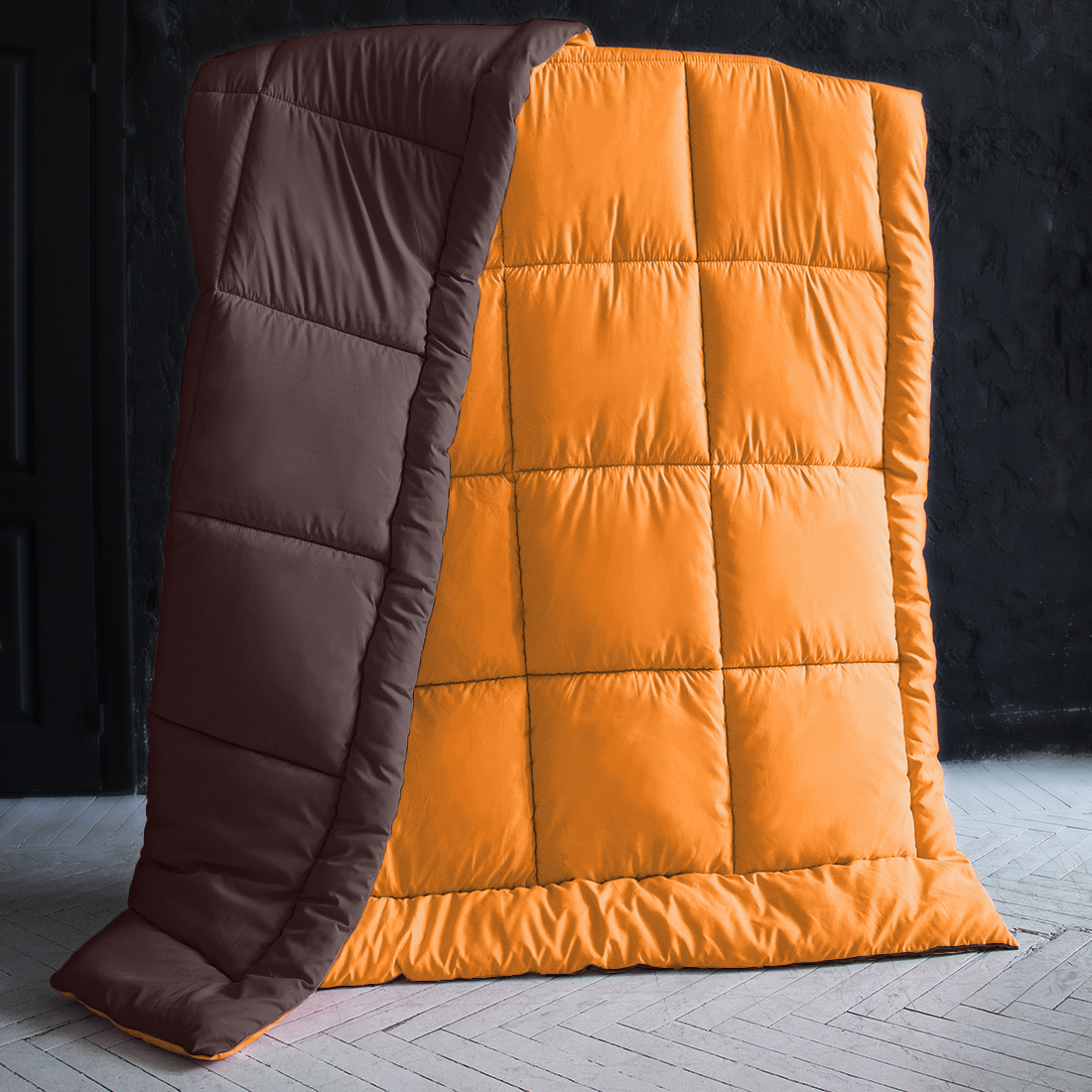 Одеяло MultiColor Цвет: Оранжевый/Темно-Коричневый (155х215 см), размер 155х215 см pva319976 Одеяло MultiColor Цвет: Оранжевый/Темно-Коричневый (155х215 см) - фото 1