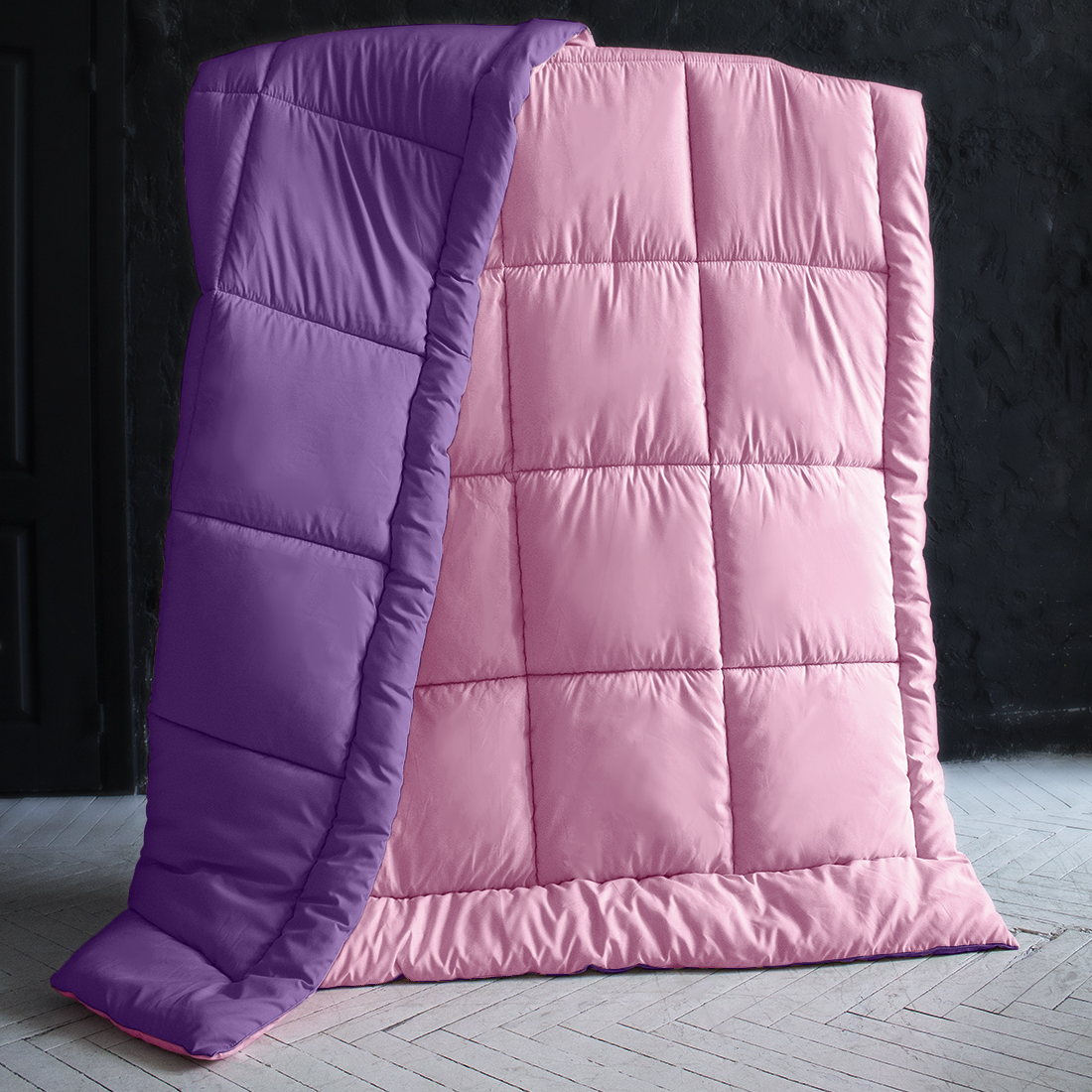 Одеяло MultiColor цвет: сиреневый, темно-фиолетовый (175х205 см), размер 175х205 см pva410851 Одеяло MultiColor цвет: сиреневый, темно-фиолетовый (175х205 см) - фото 1
