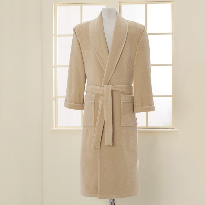 Банный халат Lux цвет: бежевый (L) Soft cotton