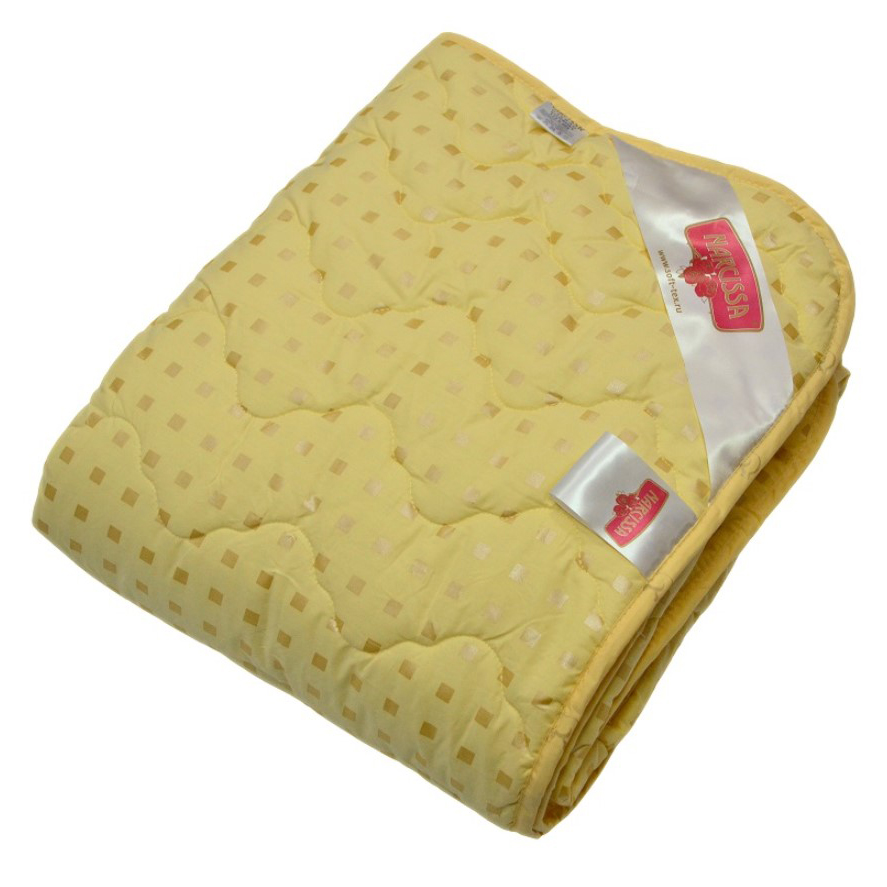 Одеяло Annora, лебяжий пух в хлопковом тике, всесезонное (172х205 см), размер 172х205 см, цвет золотистый