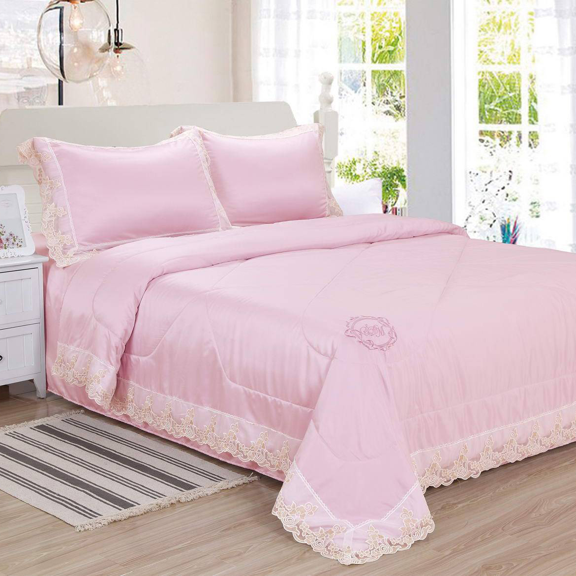 Постельное белье с одеялом Тиара цвет: лиловый (1,5 спал.)