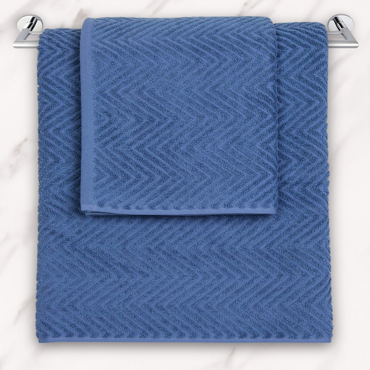 Полотенце Victoria цвет: голубой (50х70 см), размер 50х70 см sofi753854 Полотенце Victoria цвет: голубой (50х70 см) - фото 1