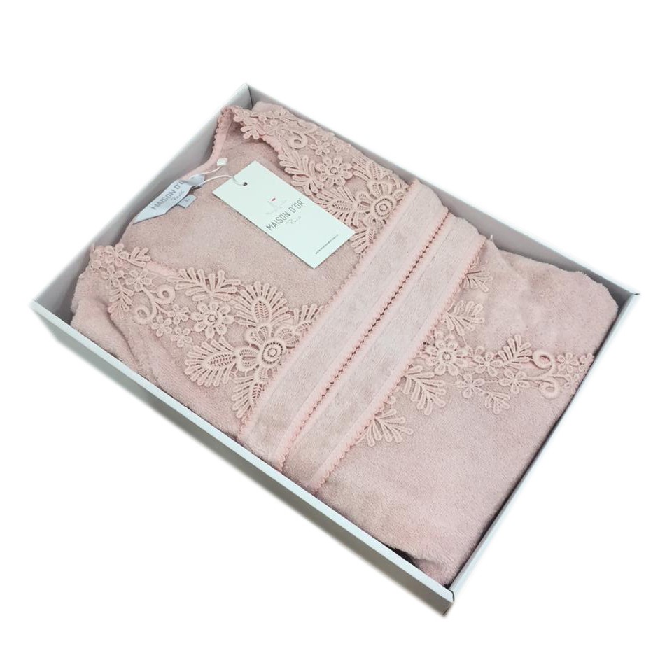 Банный халат Anna цвет: грязно-розовый (S)