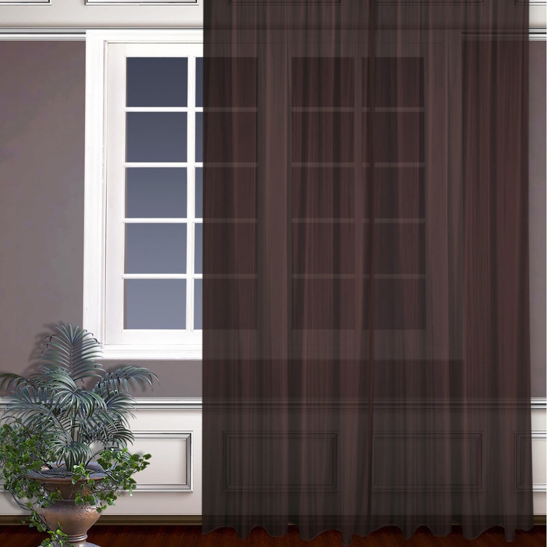Классические шторы Bryanna цвет: шоколадный ksl776280 - фото 1