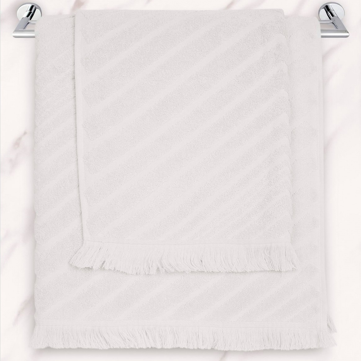 Полотенце Evan цвет: белый (50х70 см), размер 50х70 см sofi753847 Полотенце Evan цвет: белый (50х70 см) - фото 1