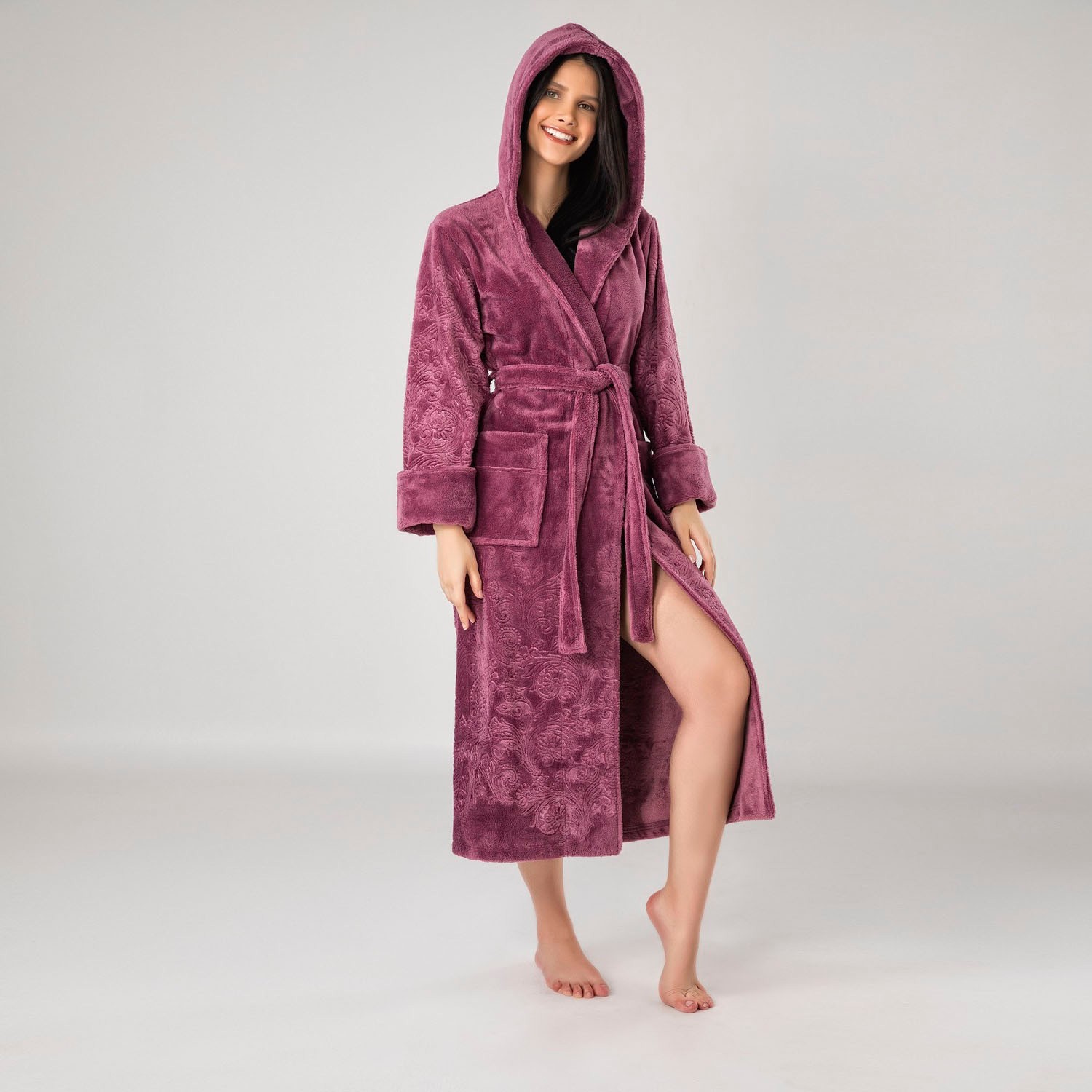 Банный халат Helin цвет: фиолетовый (S) Nusa