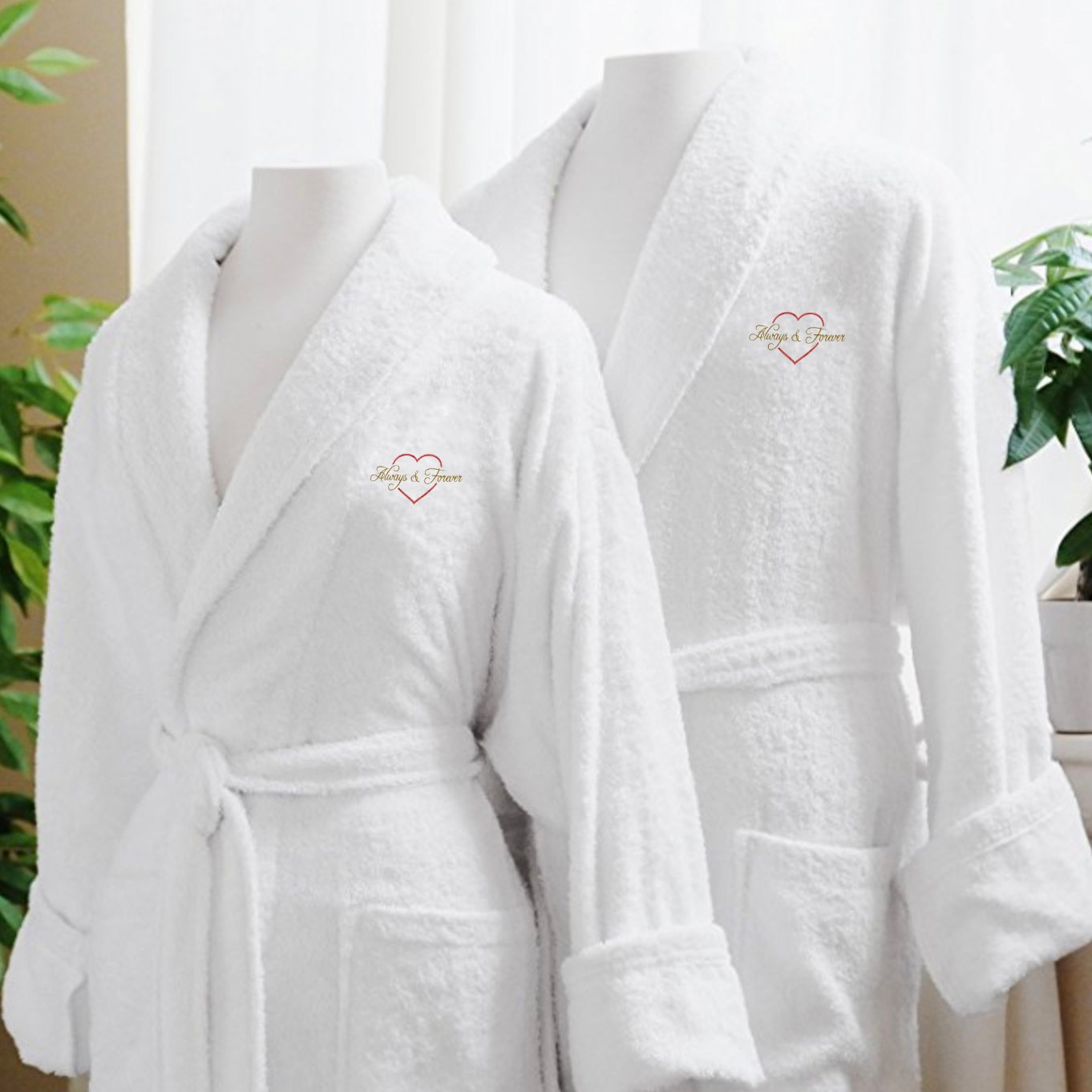 Банный халат Wedding цвет: белый (2XL)