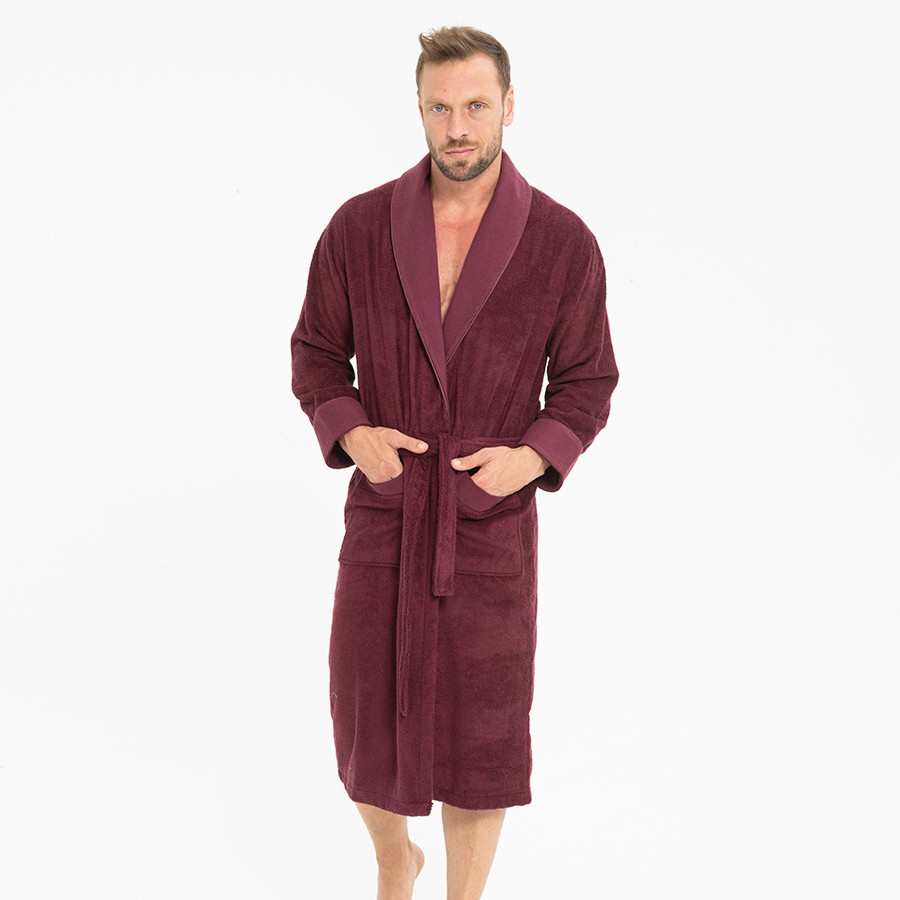 Банный халат Modal цвет: бордовый (XL)