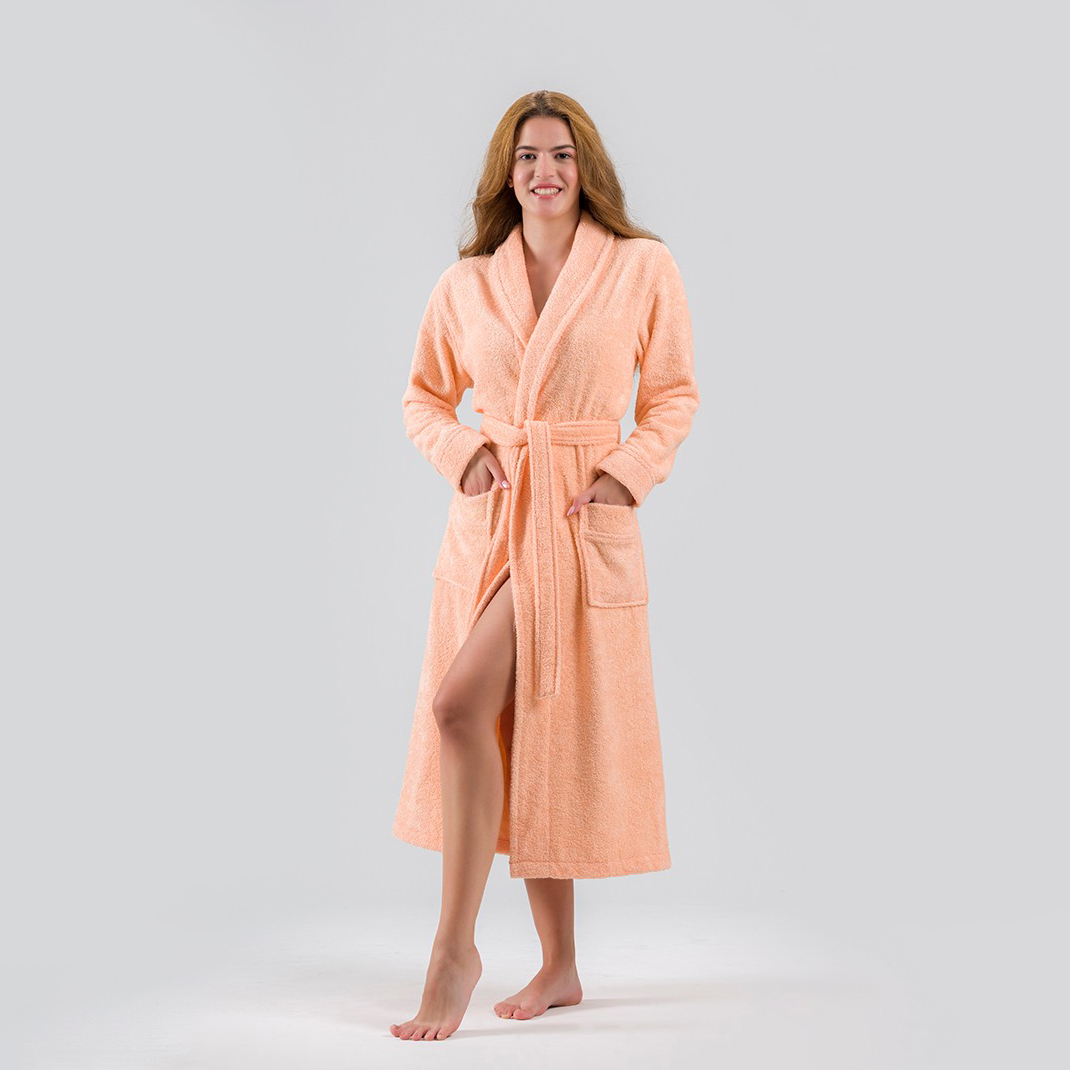 Банный халат Nora цвет: абрикосовый (L)