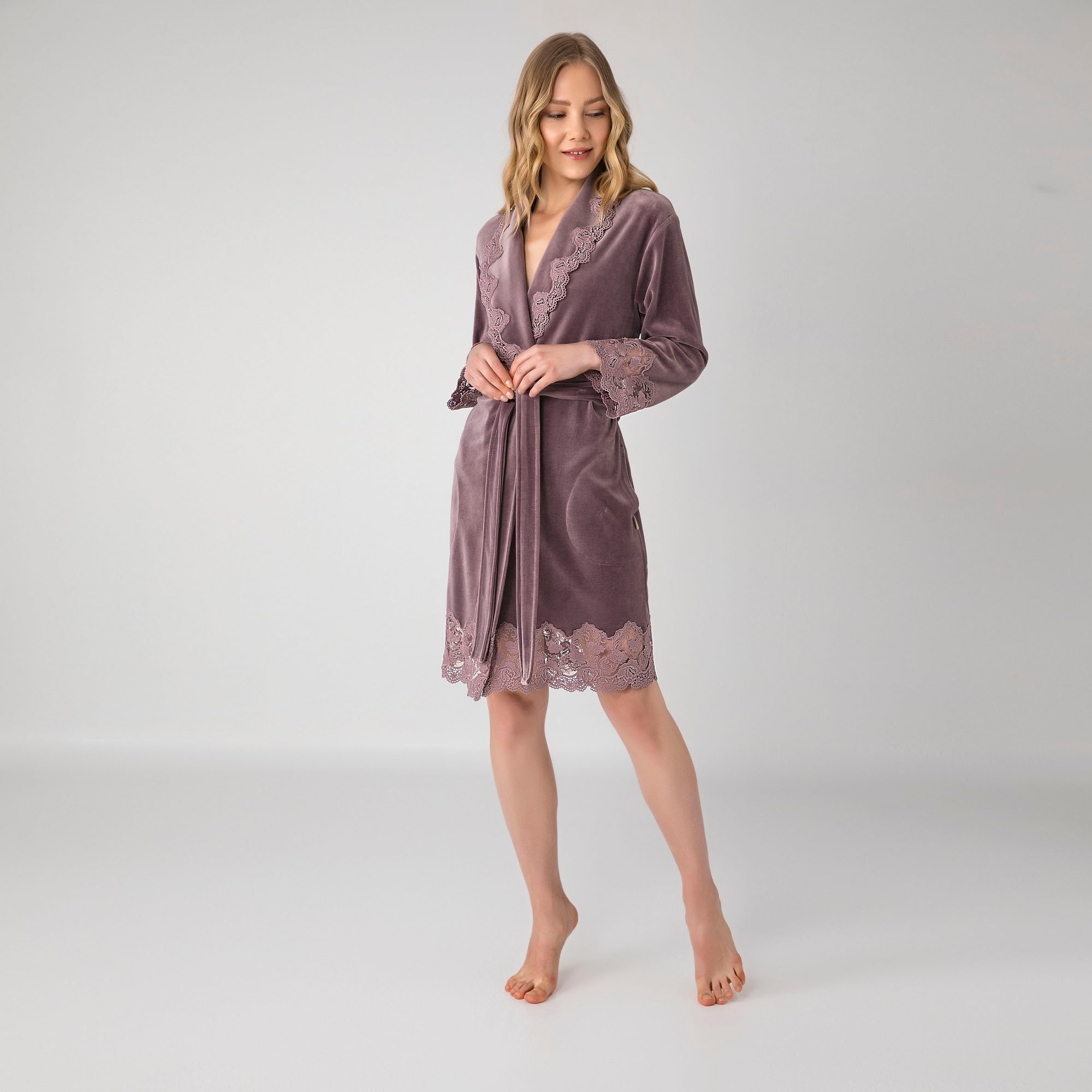 Банный халат Donna цвет: фиолетовый (2XL)