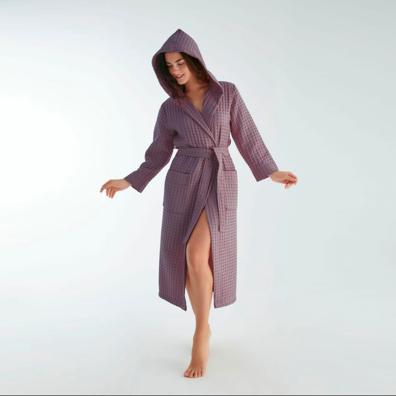 Банный халат Jennifer цвет: фиолетовый (M), размер M nus904669 Банный халат Jennifer цвет: фиолетовый (M) - фото 1