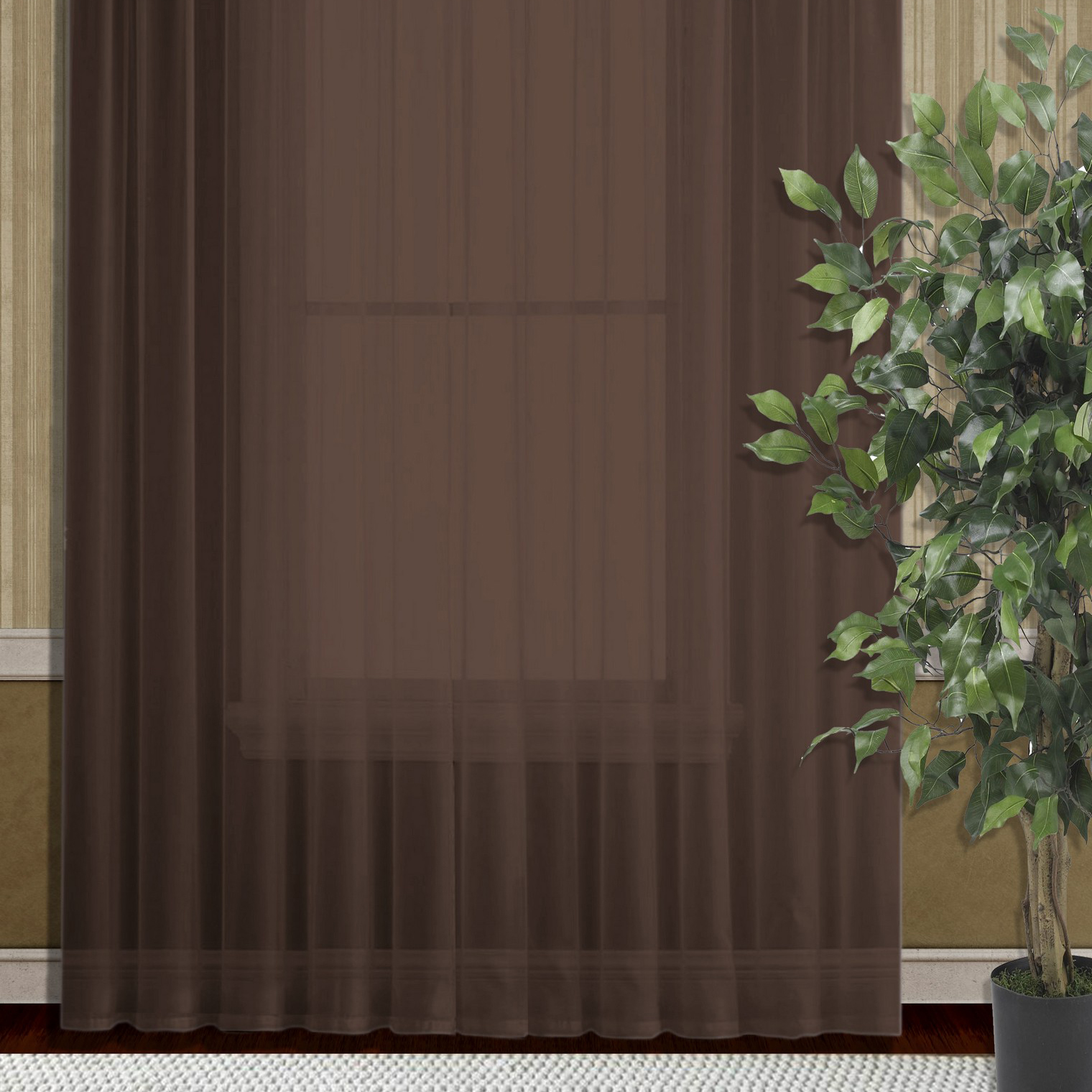 Классические шторы Danolly цвет: шоколадный (250х250 см - 1 шт), размер 250х250 см - 1 шт ksl928464 Классические шторы Danolly цвет: шоколадный (250х250 см - 1 шт) - фото 1