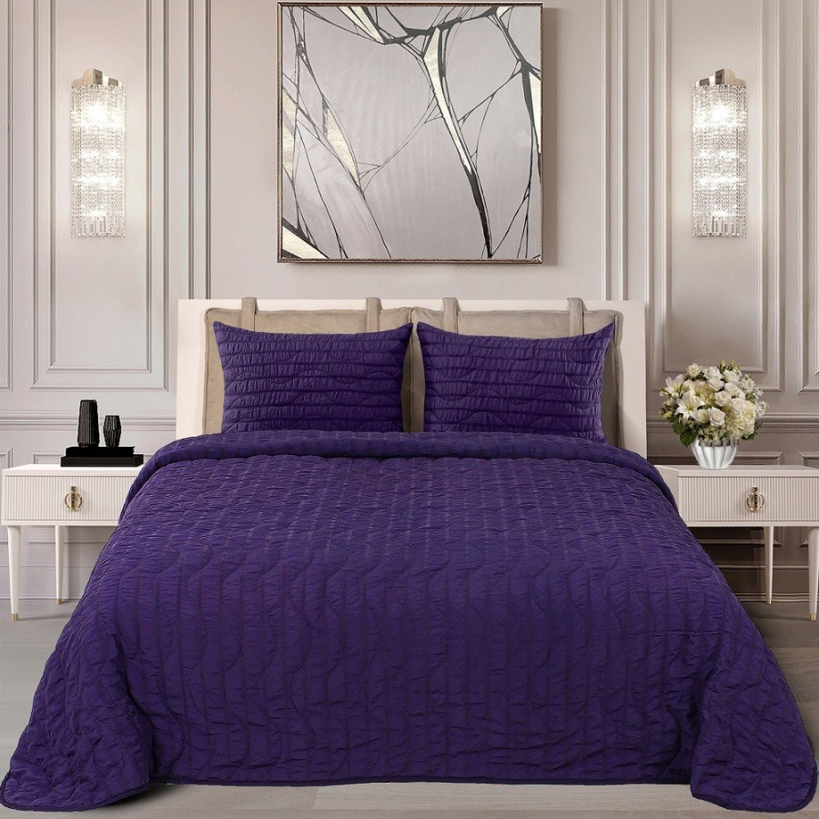Покрывало Mirti цвет: фиолетовый (150х210 см), размер Без наволочек duk929135 Покрывало Mirti цвет: фиолетовый (150х210 см) - фото 1