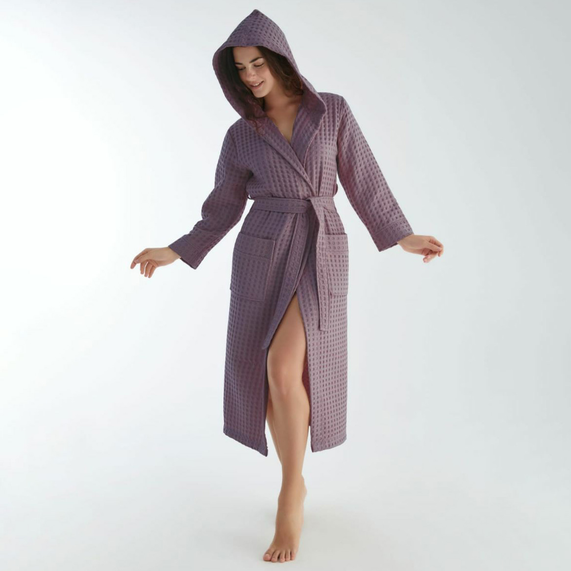 Банный халат Katarina цвет: фиолетовый (L-XL), размер L-xL nus948817 Банный халат Katarina цвет: фиолетовый (L-XL) - фото 1