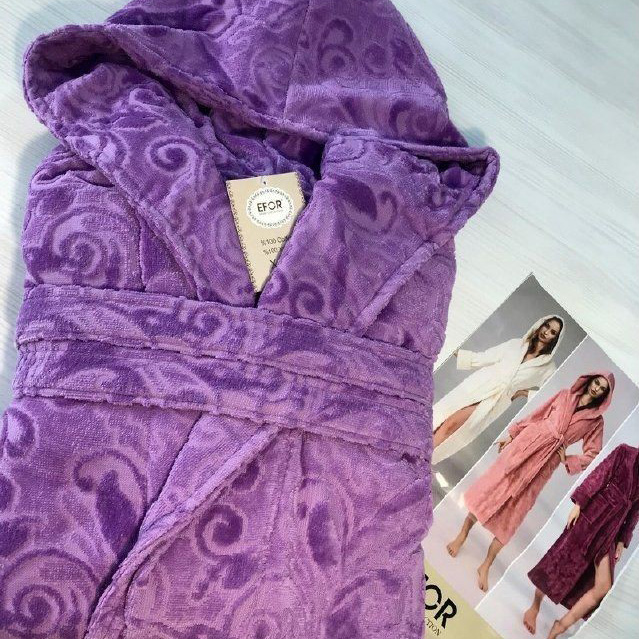 Банный халат Венона цвет: темно-лиловый (2XL)